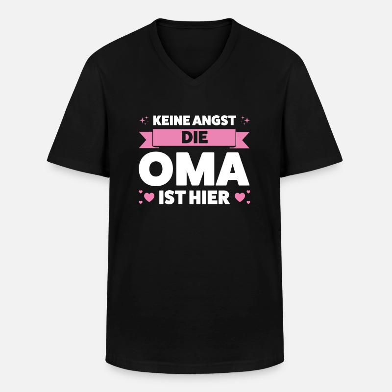 Oma Großmutter Großmütter Geschenk - Männer-T-Shirt mit V-Ausschnitt - Schwarz
