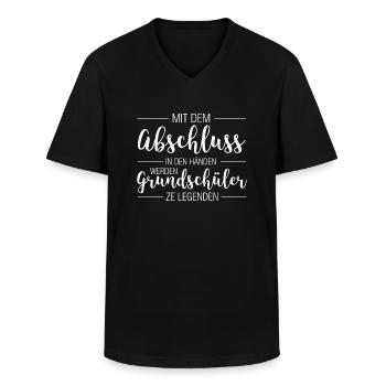 Grundschule Abschluss Grundschulabschluss Geschenk - Männer-T-Shirt mit V-Ausschnitt - Schwarz - Vorne - AI Model Male 178 dark (178cm)