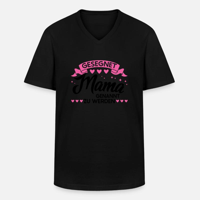 Mutter Familie Mutter Geschenk - Männer-T-Shirt mit V-Ausschnitt - Schwarz