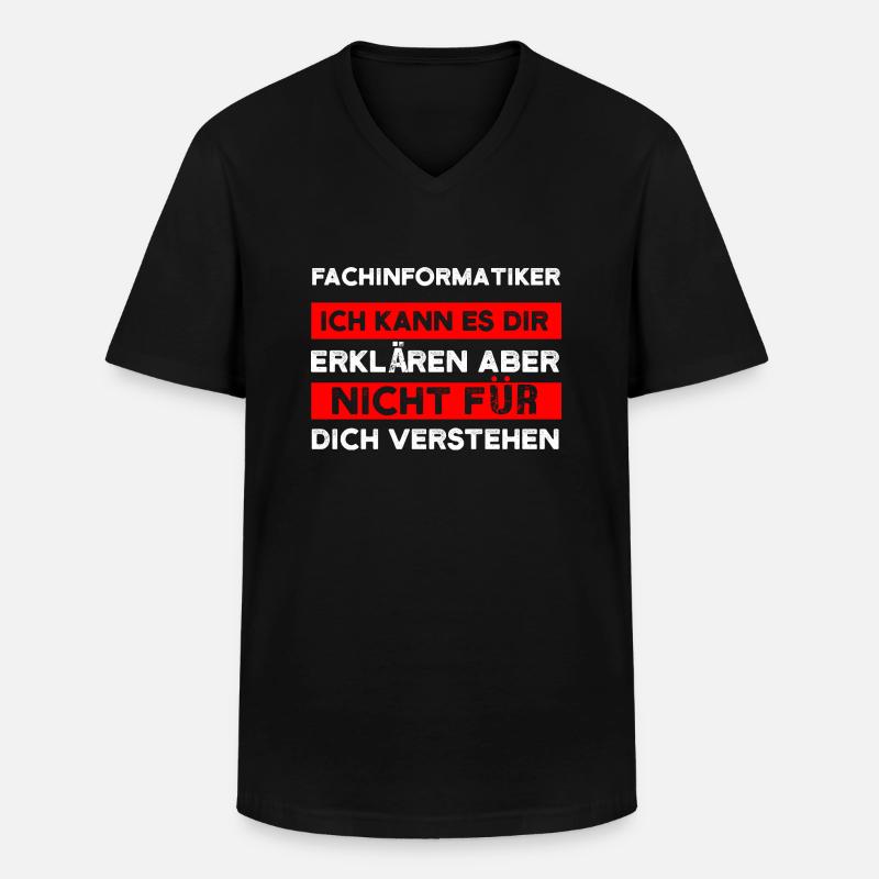 Fachinformatiker Beruf Programmierer Geschenk - Männer-T-Shirt mit V-Ausschnitt - Schwarz