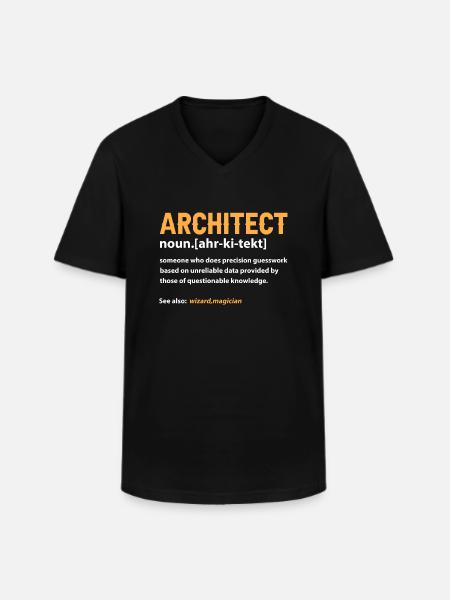 Architect - Men's V-Neck T-Shirt - black