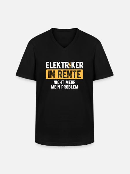 Elektriker Strom Elektrik - Männer-T-Shirt mit V-Ausschnitt - Schwarz