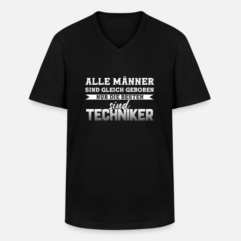 Techniker Beruf Technik Geschenk - Männer-T-Shirt mit V-Ausschnitt - Schwarz