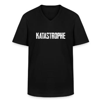 Katastrophe - Männer-T-Shirt mit V-Ausschnitt - Schwarz - Vorne - AI Model Male 178 dark (178cm)