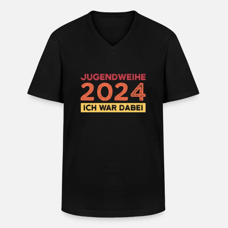Jugendweihe 2024 Jugend Jugendliche Geschenk - Männer-T-Shirt mit V-Ausschnitt - Schwarz