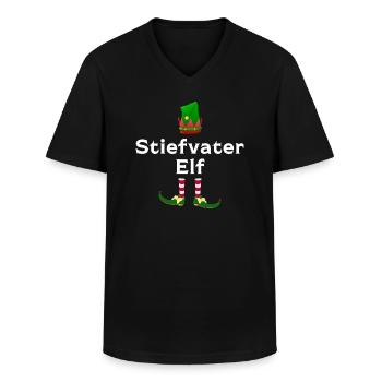 Stiefmama Elf Bonusmama Geschenk - Männer-T-Shirt mit V-Ausschnitt - Schwarz - Vorne - AI Model Male 178 dark (178cm)
