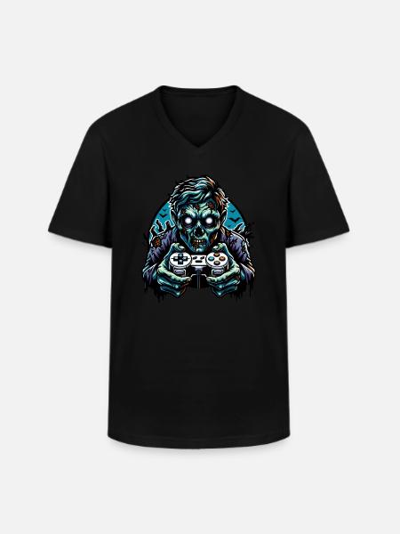 Zombie Gaming Controller - Men's V-Neck T-Shirt - black