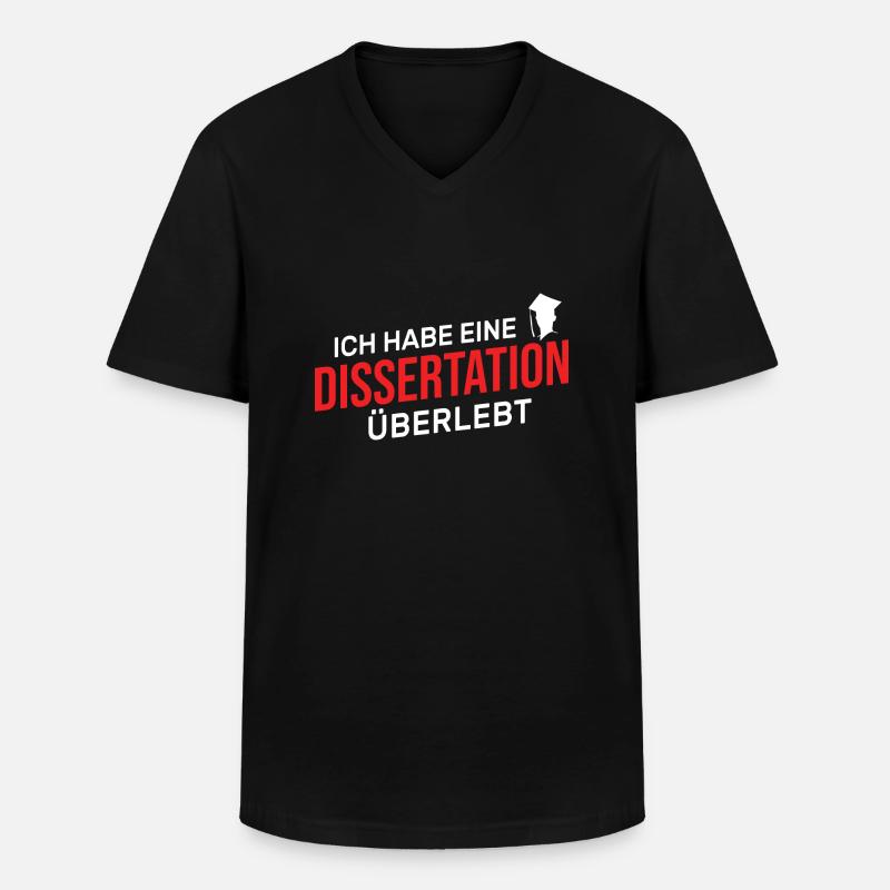 Doktortitel - Männer-T-Shirt mit V-Ausschnitt - Schwarz