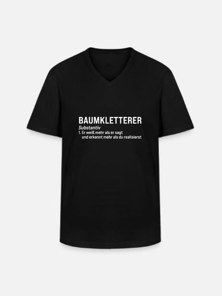 Baumkletterer Definition Baumpfleger Geschenk - Männer-T-Shirt mit V-Ausschnitt - Schwarz