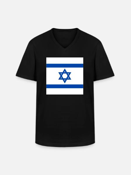 Israel flag - Men's V-Neck T-Shirt - black