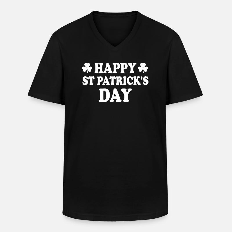 st patricks day - Männer-T-Shirt mit V-Ausschnitt - Schwarz