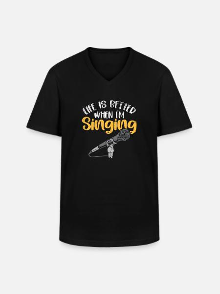 Better Singing – Conception d’auteur-compositeur - T-shirt col V Homme - noir