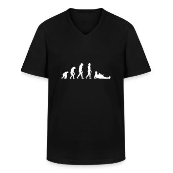 Chat Chat Chat - T-shirt col V Homme - noir - Devant - AI Model Male 178 dark (178cm)