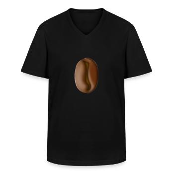Kaffeebohne - Männer-T-Shirt mit V-Ausschnitt - Schwarz - Vorne - AI Model Male 178 dark (178cm)