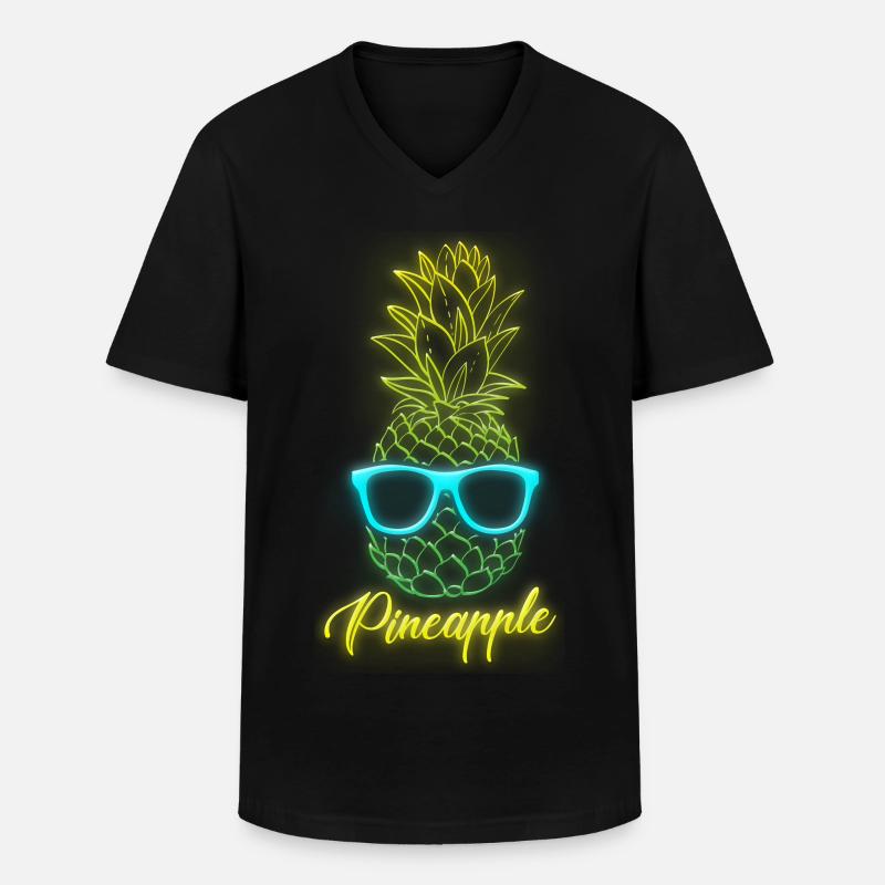 Uv Farbe Dj - Männer-T-Shirt mit V-Ausschnitt - Schwarz