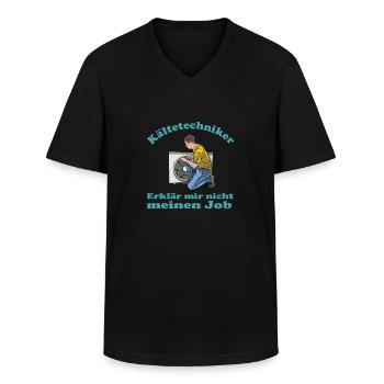 Kältetechniker Erklär mit nicht meinen Job Berufe - Männer-T-Shirt mit V-Ausschnitt - Schwarz - Vorne - AI Model Male 178 dark (178cm)