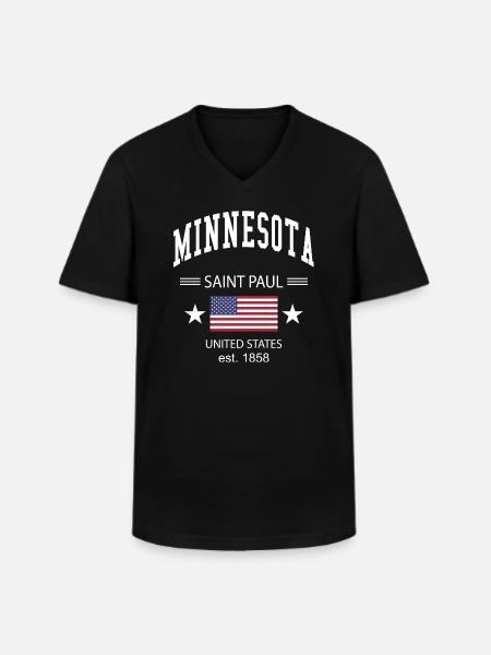 Minnesota - Men's V-Neck T-Shirt - black