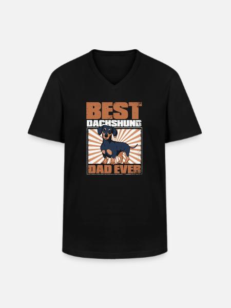 Dachshund Dog - Men's V-Neck T-Shirt - black