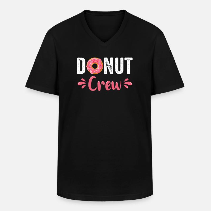 Donut Donuts Candy Bagel - Men's V-Neck T-Shirt - black