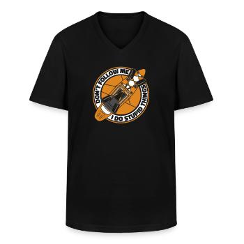 Kajak Kayak Kayaking - T-shirt col V Homme - noir - Devant - AI Model Male 178 dark (178cm)