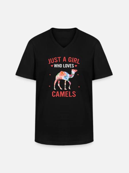Camel Desert Camels Egypt - Men's V-Neck T-Shirt - black