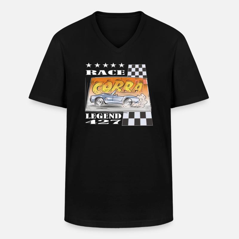 AC Cobra Comic Legend Cadeau - T-shirt col V Homme - noir