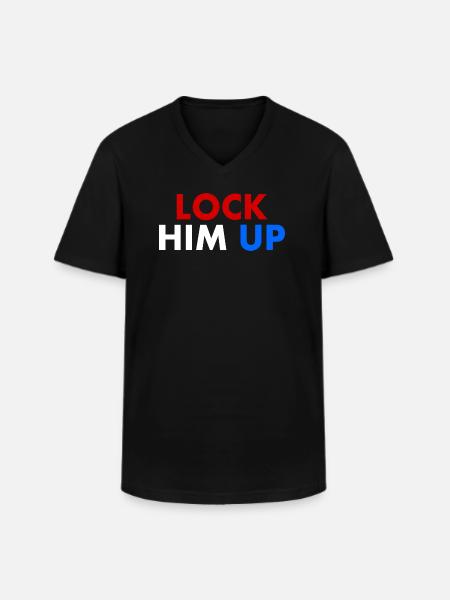 Lock him up - Men's V-Neck T-Shirt - black