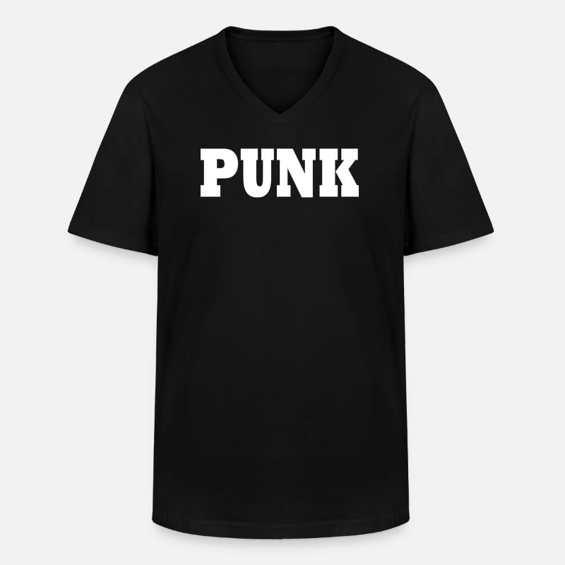 Punk - Männer-T-Shirt mit V-Ausschnitt - Schwarz