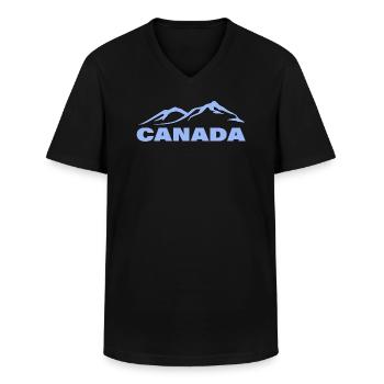 CANADA - Männer-T-Shirt mit V-Ausschnitt - Schwarz - Vorne - AI Model Male 178 dark (178cm)