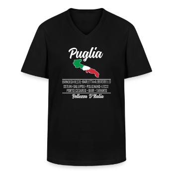 Puglia, Apulien, Italien - Männer-T-Shirt mit V-Ausschnitt - Schwarz - Vorne - AI Model Male 178 dark (178cm)