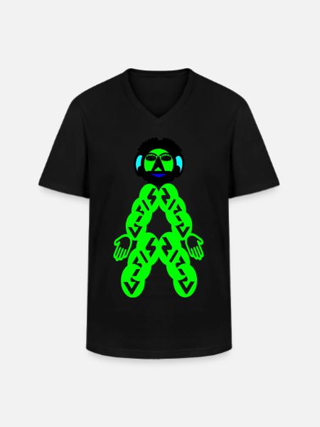 Yahoo - Men's V-Neck T-Shirt - black