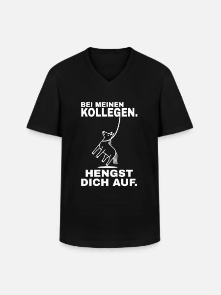 Stalling Yourself Up - White Text - Men's V-Neck T-Shirt - black