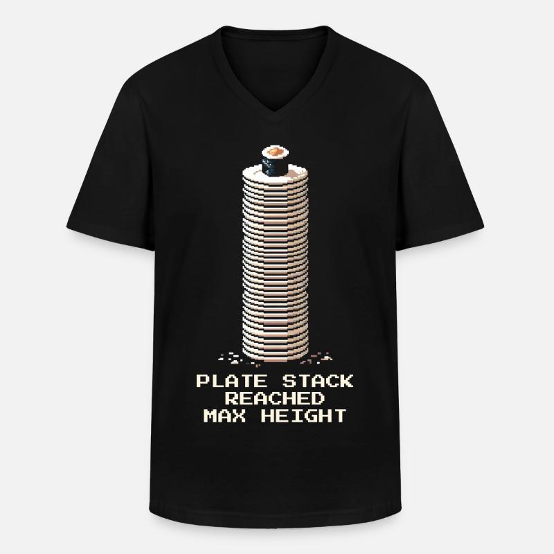 Tellerstapel Maximum | Running Sushi - Männer-T-Shirt mit V-Ausschnitt - Schwarz