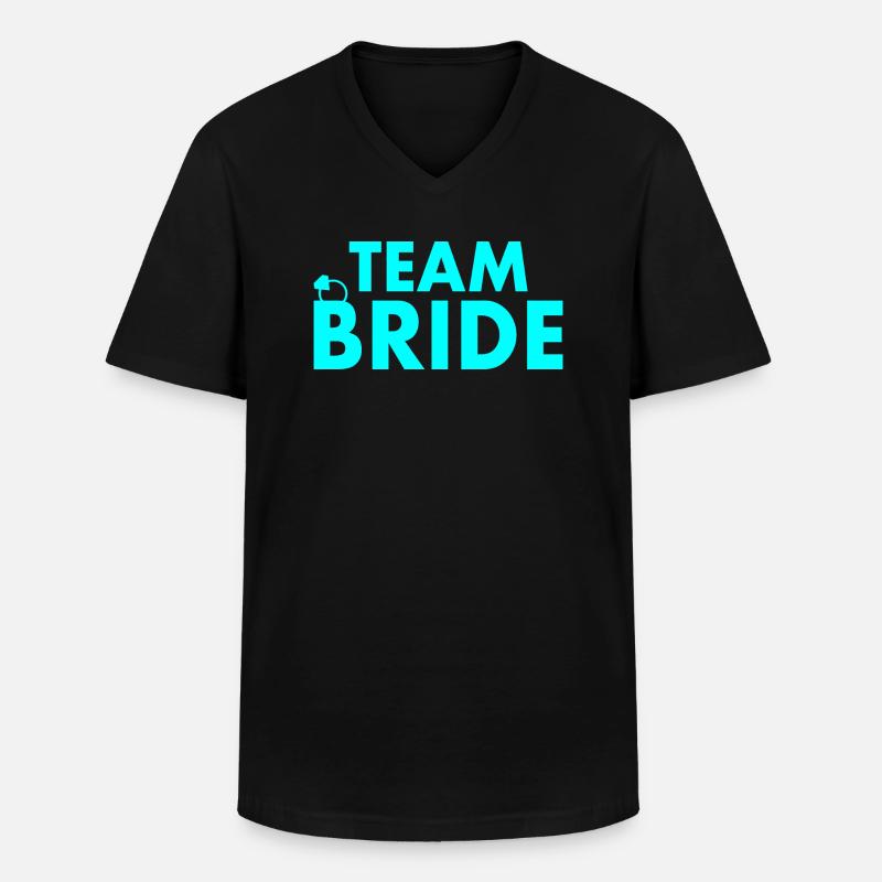 Team bride - Männer-T-Shirt mit V-Ausschnitt - Schwarz