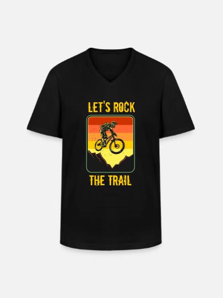 Downhill - Men's V-Neck T-Shirt - black