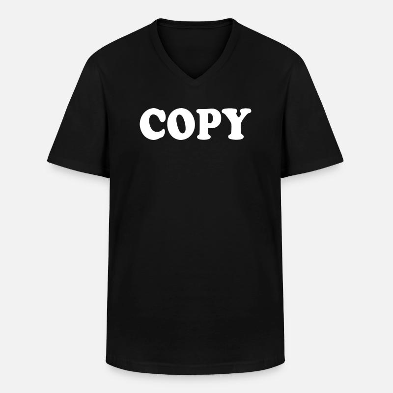 Copy - Männer-T-Shirt mit V-Ausschnitt - Schwarz