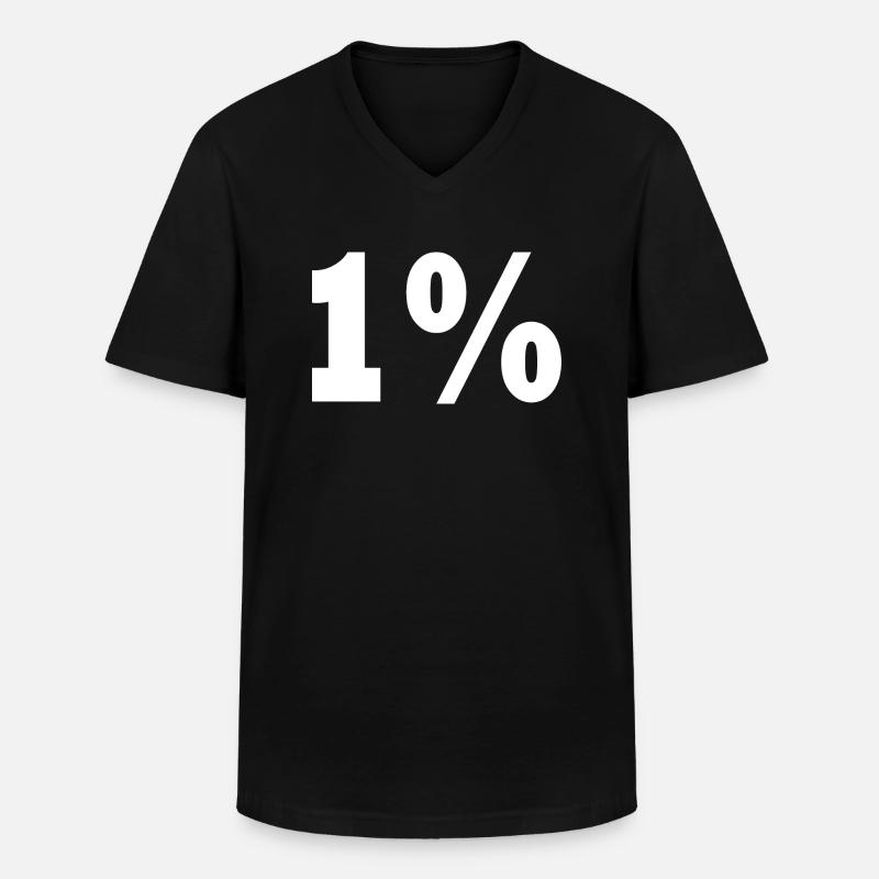 1 - Männer-T-Shirt mit V-Ausschnitt - Schwarz