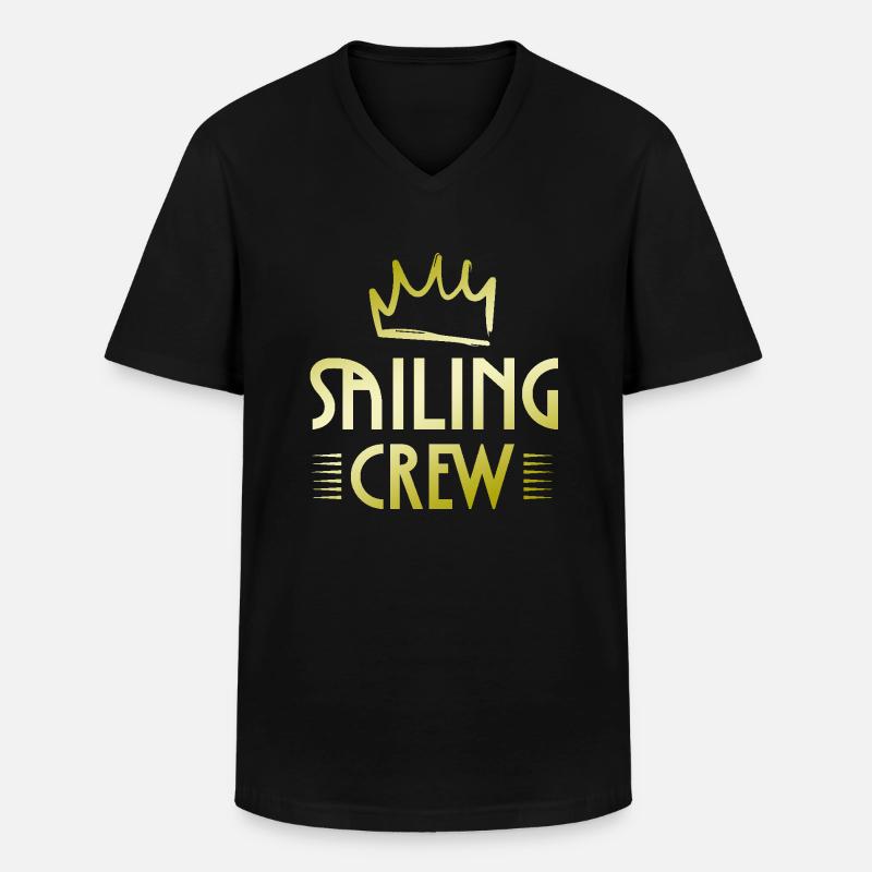 Sailing Crew - Männer-T-Shirt mit V-Ausschnitt - Schwarz