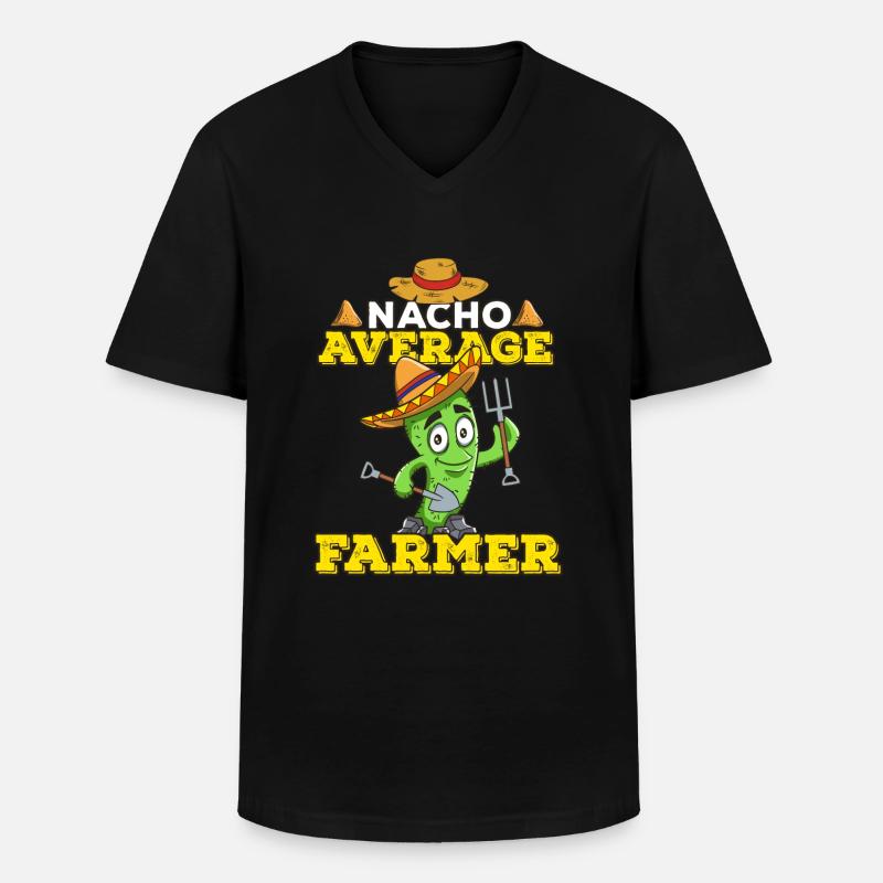 Cinco De Mayo Farmer - Männer-T-Shirt mit V-Ausschnitt - Schwarz