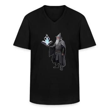 Magier - Männer-T-Shirt mit V-Ausschnitt - Schwarz - Vorne - AI Model Male 178 dark (178cm)