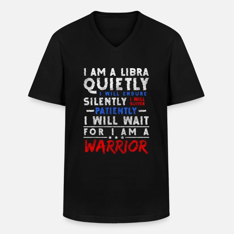 Waage Geburt Aberglauben - Männer-T-Shirt mit V-Ausschnitt - Schwarz