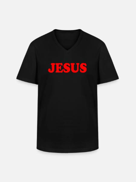 Jesus - Men's V-Neck T-Shirt - black