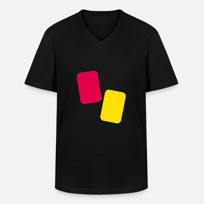 Karten Schiedsrichter - Männer-T-Shirt mit V-Ausschnitt - Schwarz
