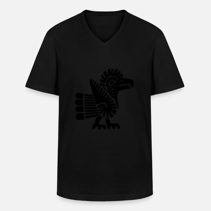 Vogel Maya - Männer-T-Shirt mit V-Ausschnitt - Schwarz