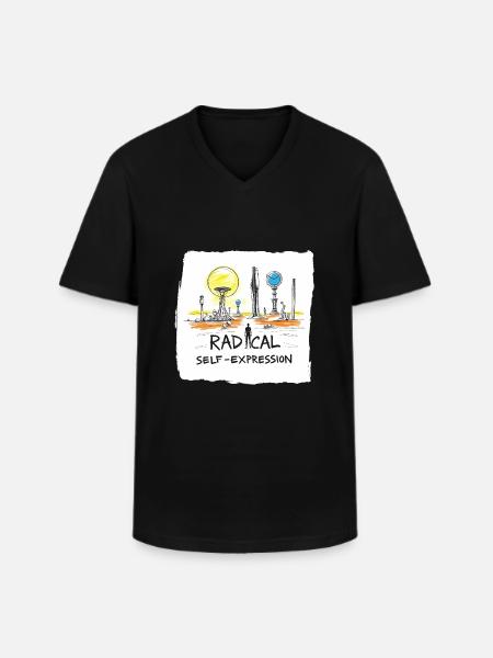 Radikale Selbstdarstellung - Männer-T-Shirt mit V-Ausschnitt - Schwarz