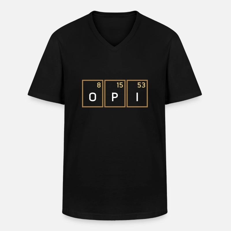 Sauerstoff, Phosphor, Iod - Männer-T-Shirt mit V-Ausschnitt - Schwarz