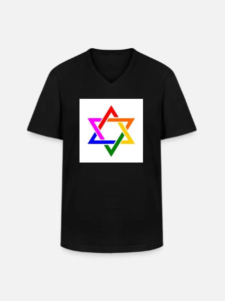 Israel lgbt flag - Men's V-Neck T-Shirt - black