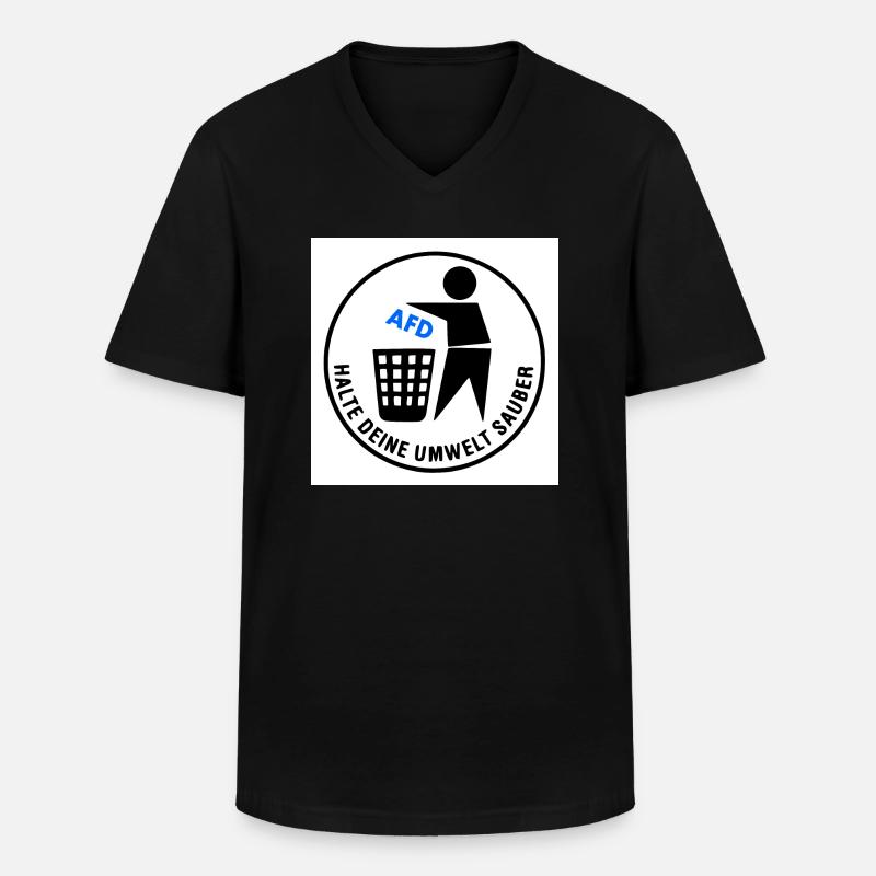 Keep your environment clean - Men's V-Neck T-Shirt - black