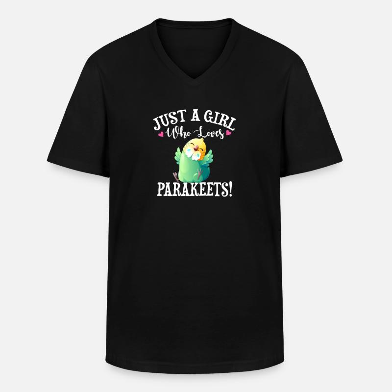 Sittich - Männer-T-Shirt mit V-Ausschnitt - Schwarz