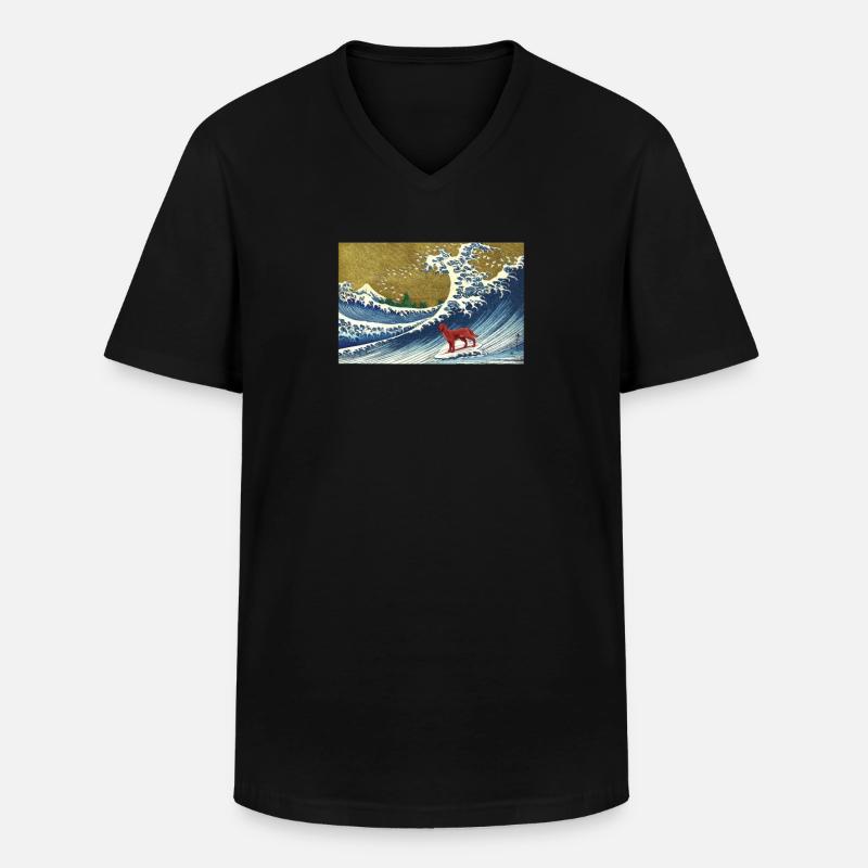 Irischer Setter - Männer-T-Shirt mit V-Ausschnitt - Schwarz